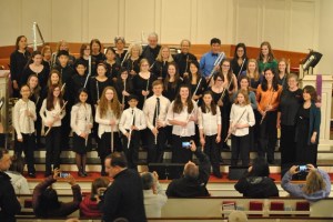 All three NMYO flute choirs in concert with New England Flute Orchestra